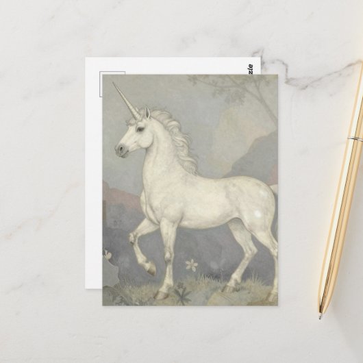 Ein schönes Einhorn Postkarte (Vorderseite/Rückseite Beispiel)