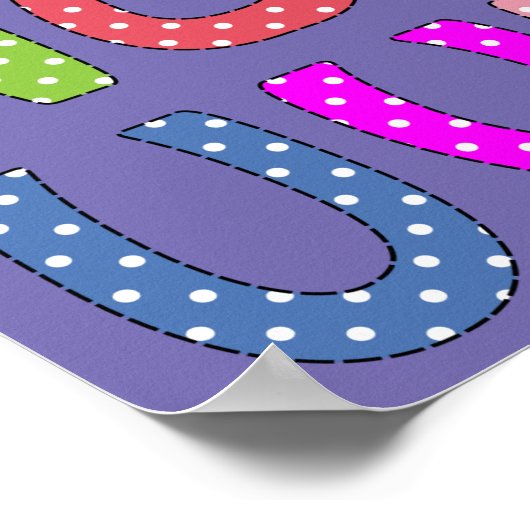 Ein schönes farbenfroh Plakat mit den ABCs für die (Ecke)