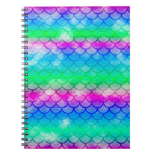 Ein schönes Farbspektrum von Meerjungfrau Notizblock (Vorderseite)