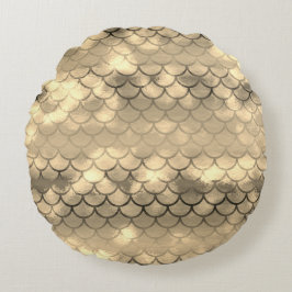 Ein schönes Farbspektrum von Meerjungfrau Rundes Kissen