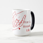 'Ein Schönes Geschenk' Farbveränderliche Tasse (VorderseiteRechts)