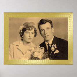 Ein schönes Goldrahmen-Foto-Poster Poster