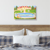 Ein schönes Haus auf dem Land Leinwanddruck (Insitu (Schlafzimmer))