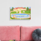 Ein schönes Haus auf dem Land Leinwanddruck (Insitu (Wohnzimmer))