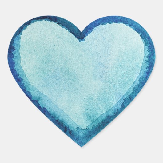 Ein schönes Herz in blauem Aufkleber (Vorderseite)