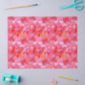 Ein schönes Herz in Rosa, Rot und Orange Seidenpapier (Basteln)