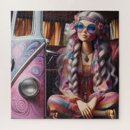 Ein schönes Hippie Girl Puzzle