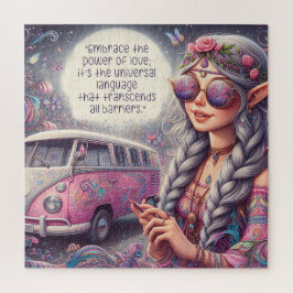 Ein schönes Hippie Girl Puzzle
