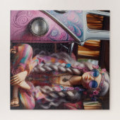 Ein schönes Hippie-Mädchen Puzzle (Horizontal)