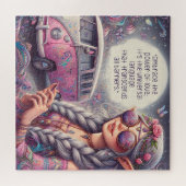 Ein schönes Hippie-Mädchen Puzzle (Horizontal)