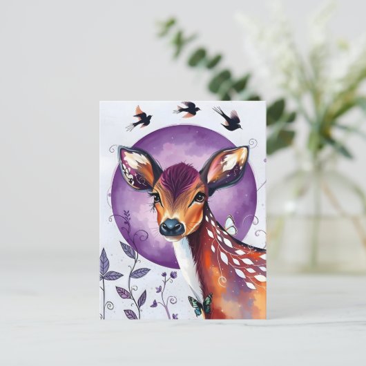 Ein schönes Hirsch Postkarte (Stehend Vorderseite)