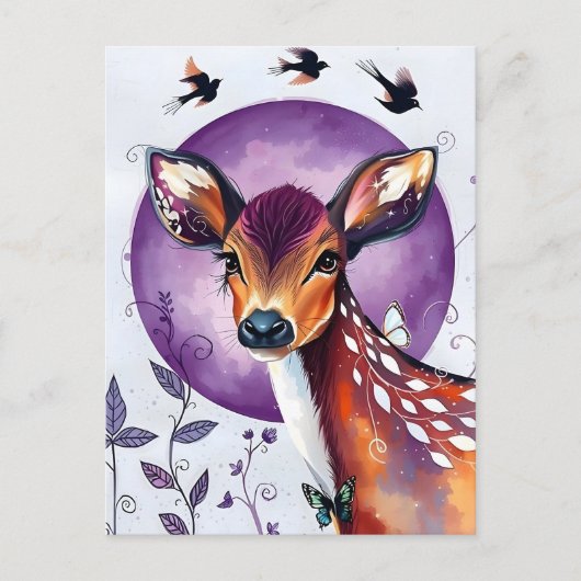 Ein schönes Hirsch Postkarte (Vorderseite)