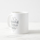 Ein schönes Kapitel endet Lehrer-Ruhestandszitat Kaffeetasse (Vorderseite Links)