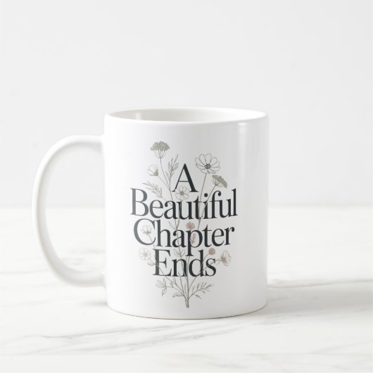 Ein schönes Kapitel endet Lehrer-Ruhestandszitat Kaffeetasse (Links)