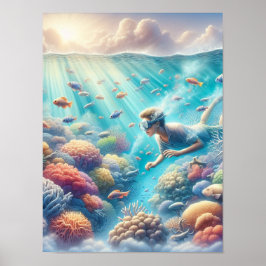 Ein schönes Korallenriff Poster