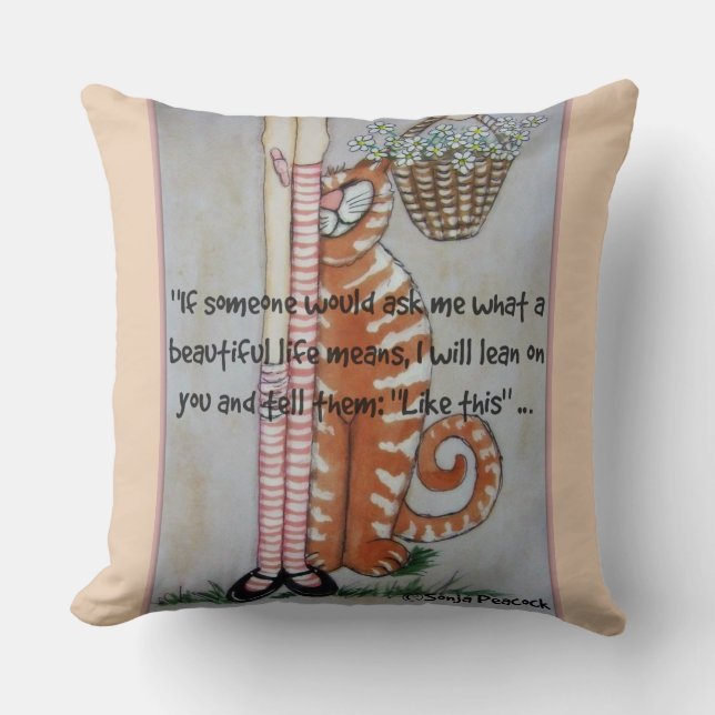 Ein schönes Leben Kissen (Vorderseite)