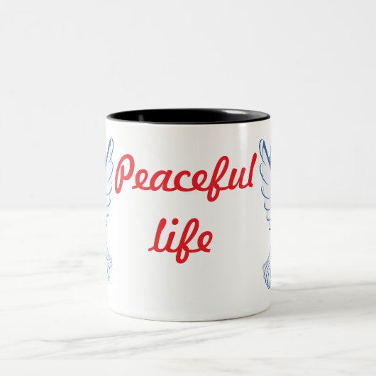 Ein schönes Leben Zweifarbige Tasse (Mittel)