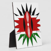 Ein schönes, lebendiges kenianisches Flaggenmuster Fotoplatte (Seite)