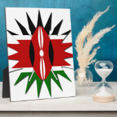 Ein schönes, lebendiges kenianisches Flaggenmuster Fotoplatte (Seite)