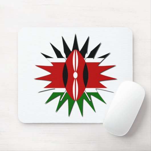 Ein schönes, lebendiges kenianisches Flaggenmuster Mousepad (Mit Mouse)
