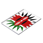 Ein schönes, lebendiges kenianisches Flaggenmuster Notizblock (Linke Seite)