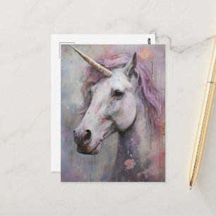 Ein schönes lila Einhorn Postkarte