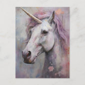 Ein schönes Lila Einhorn Postkarte (Vorderseite)