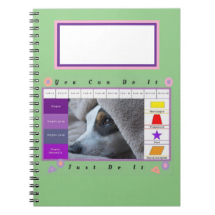 Ein schönes lustiges Hund-Bildungsprogramm Notizblock