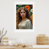 Ein schönes Mädchenportrait Poster (Küche)