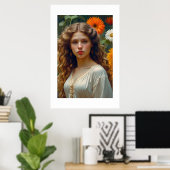 Ein schönes Mädchenportrait Poster (Heimbüro)