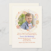 Ein schönes Osterkranz-Foto Einladung (Vorne/Hinten)