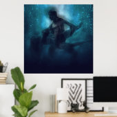 Ein schönes Paar tanzt Poster (Heimbüro)