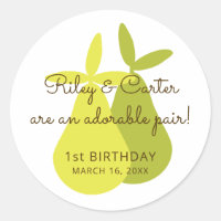 Ein schönes Paar Twins Birthday Birne Thema