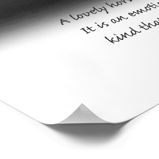 Ein schönes Pferdeposter Poster (Ecke)