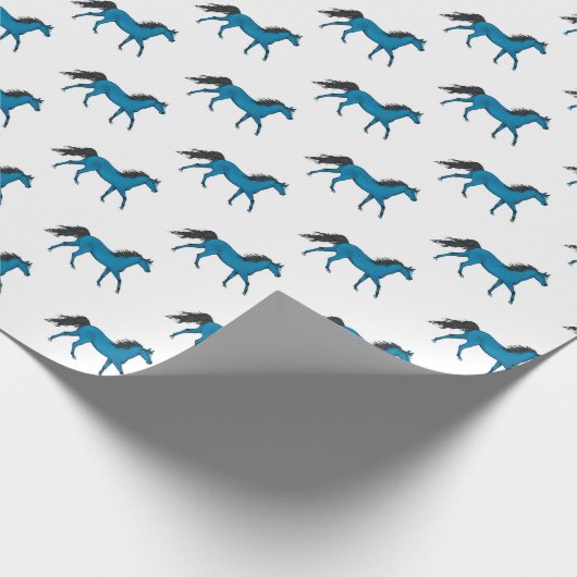Ein schönes Pferdewackelpapier Geschenkpapier (Ecke)
