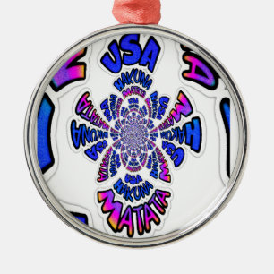 Ein schönes phantastisches Zitat-Design der USA Ornament Aus Metall