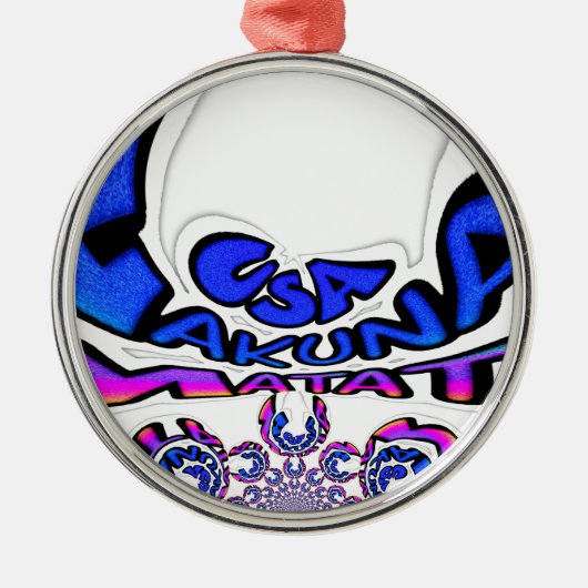 Ein schönes phantastisches Zitat-Design der USA Silbernes Ornament (Vorne)