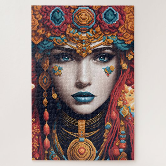 Ein schönes Porträt für Kunst Puzzle (Vertikal)