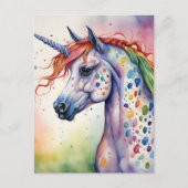 Ein schönes Regenbogen Appaloosa Unicorn Postkarte (Vorderseite)