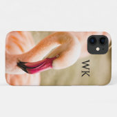 Ein schönes rosa Flamingo Mit Monogramm Case-Mate iPhone Hülle (Rückseite (Horizontal))