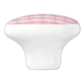 Ein schönes, rosa Kariertes Kabinett-Rumpf Keramikknauf (Seitenansicht)