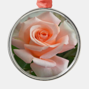 Ein schönes rosa Rose Premium Rund Ornament Aus Metall