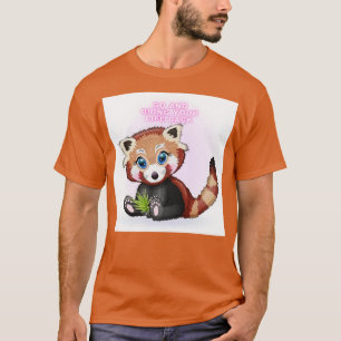 ein schönes rotes Panda-Design für Ihre Sachen und T-Shirt