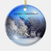 Ein schönes Schneebild Keramik Ornament (Vorne)