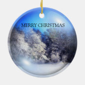 Ein schönes Schneebild Keramik Ornament (Hinten)