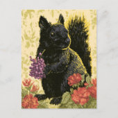 Ein schönes schwarzes Eichhörnchen Postkarte (Vorderseite)