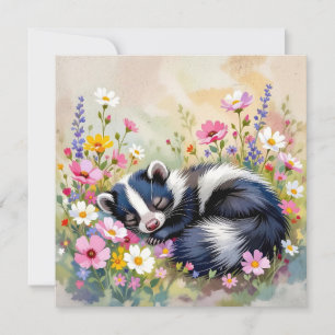 Ein schönes Skunk-Napping in Blume