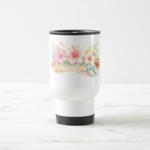 Ein schönes Sommerdesign, inspiriert von Blumen Reisebecher