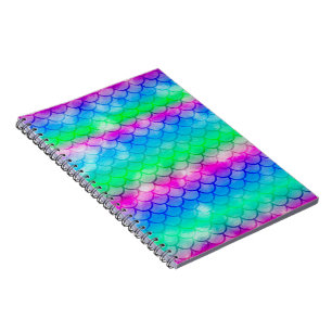 Ein schönes Spektrum an Meerjungfrauenfarben Notizblock