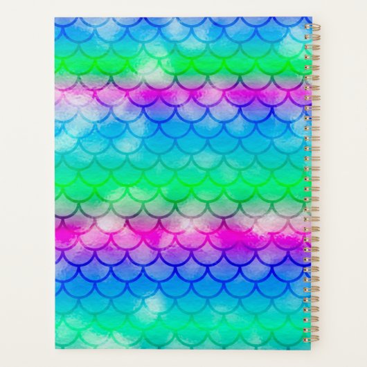 Ein schönes Spektrum an Mermaid Farben Notebook Planer (Rückseite)